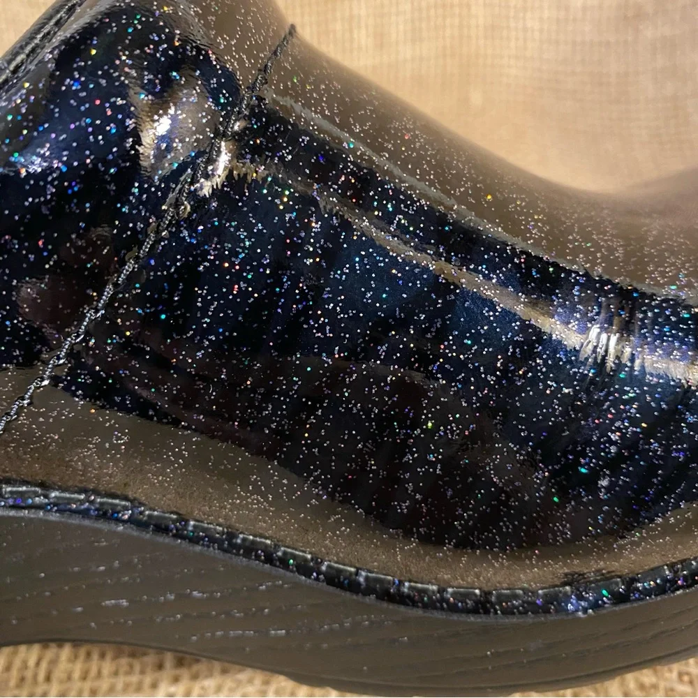 Dansko clogs black with sparkles leather professional womens size 8.5 EU 39 - Picture 11 of 13